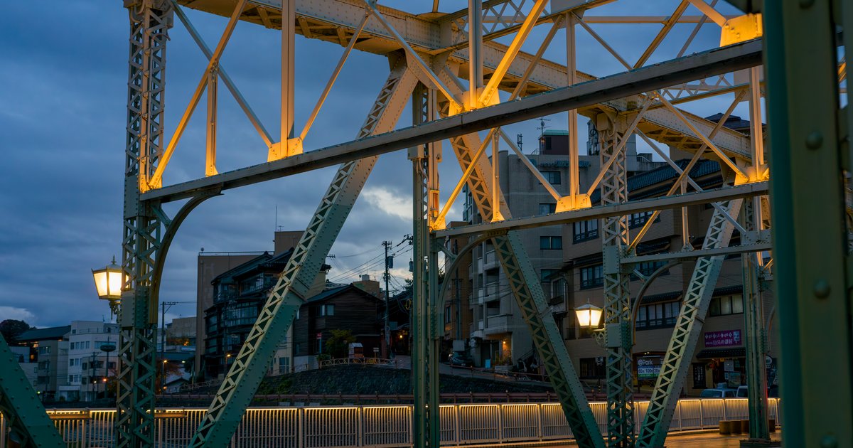 The bridge at dusk