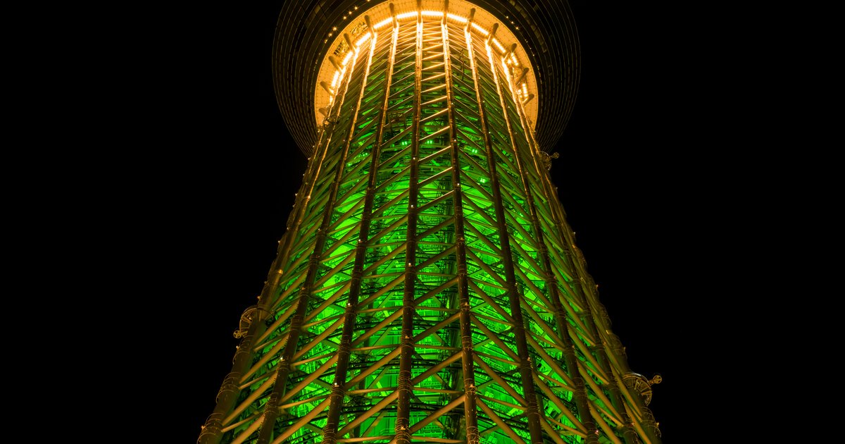 The Skytree, day to night
